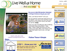 Tablet Screenshot of mnlivewellathome.org